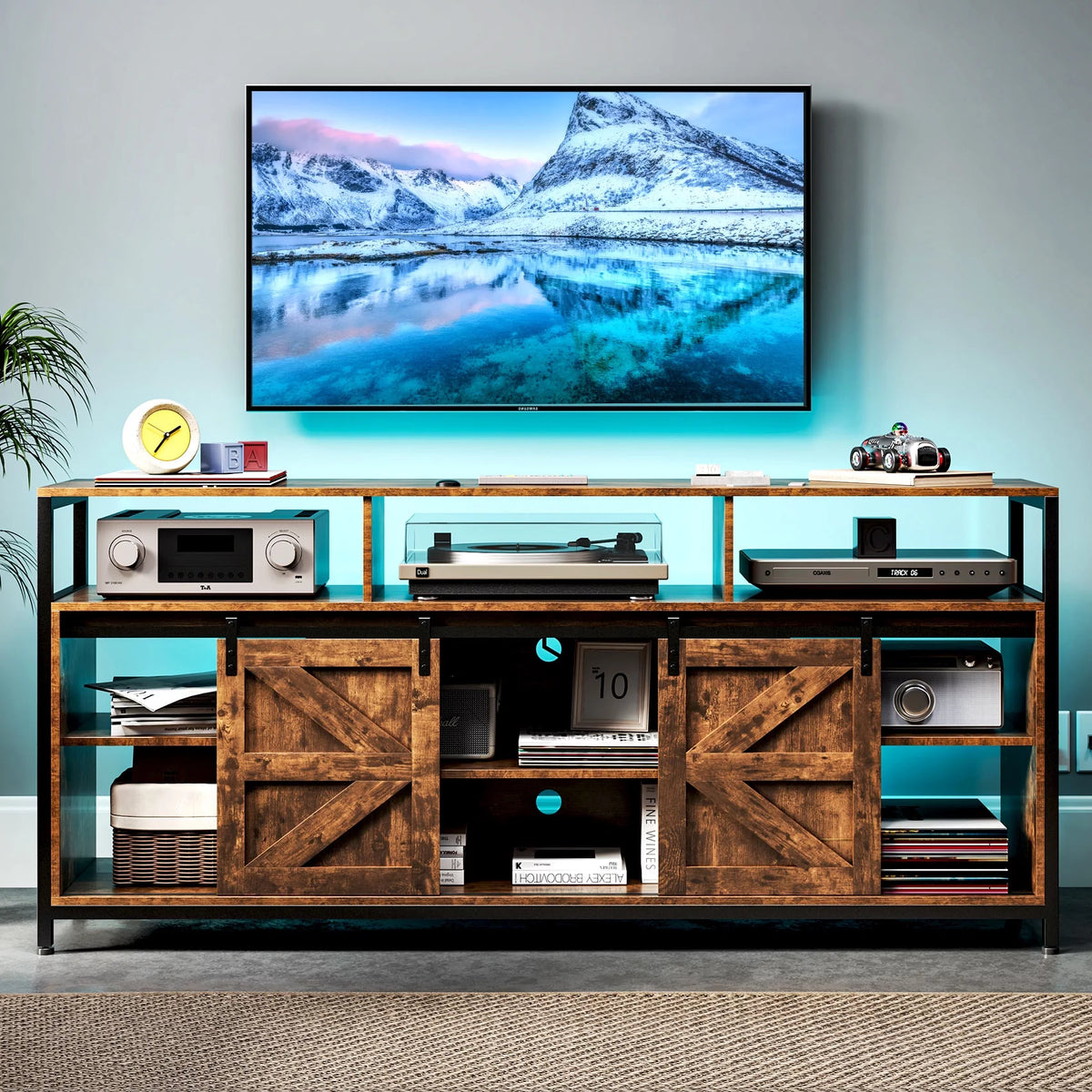RGB Entertainment Center with Sliding Barn Door S181830