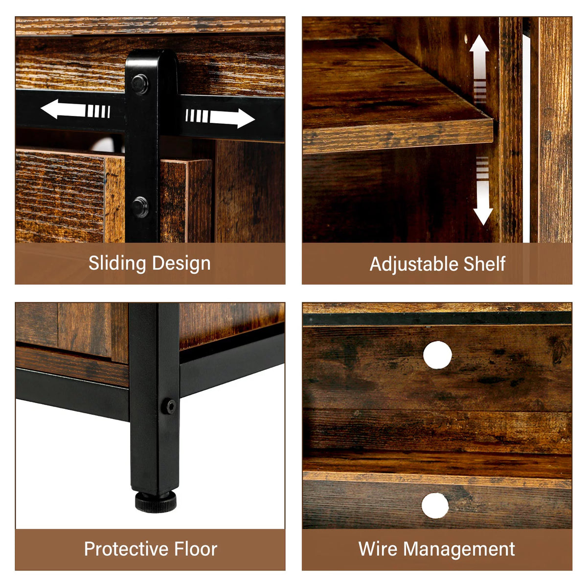 RGB Entertainment Center with Sliding Barn Door W9041