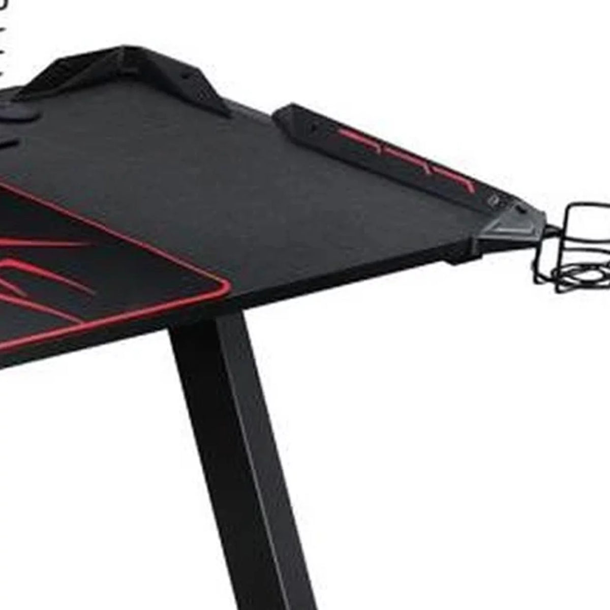 60 Inch Black Gaming Desk with RGB Lighting S763948