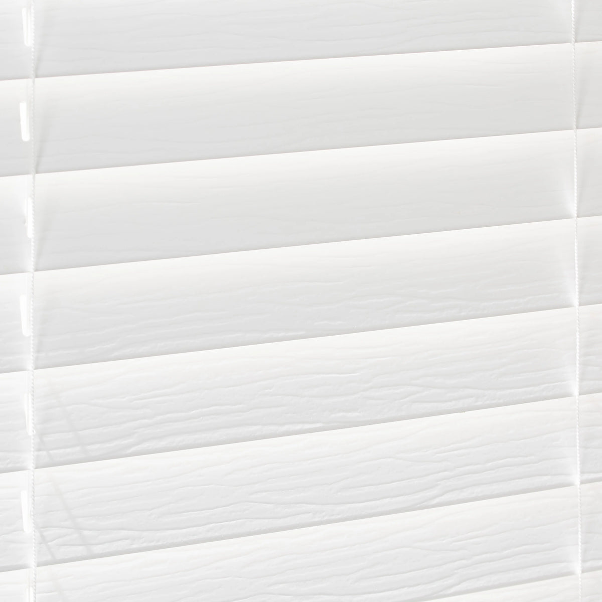 White 2-inch Cordless Faux Wood Horizontal Window Blinds E2380