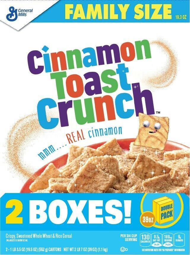 Cinnamon Toast Crunch Cereal, 2 Boxes - 38.6 oz K993363