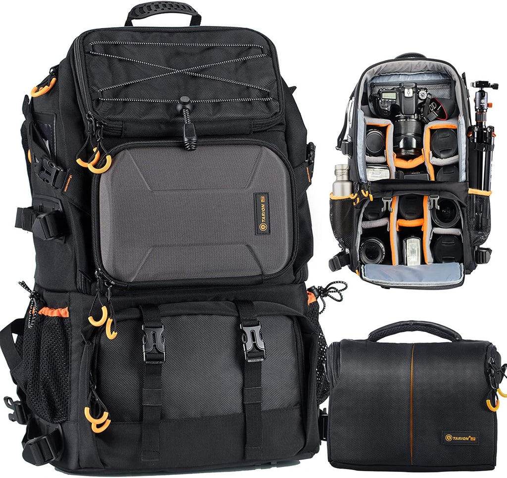 Camera Backpack with 15.6 Laptop Compartment Waterproof Rain Cover M1377